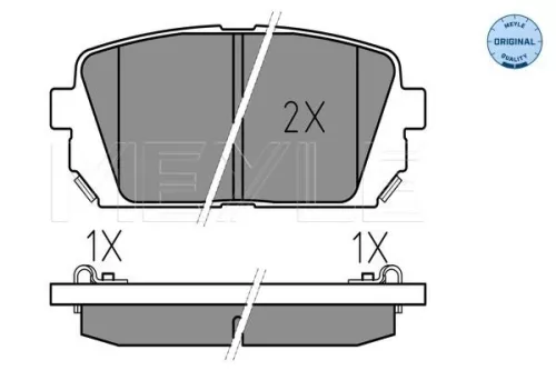 MEYLE Brake Pad Set, disc brake (025 244 9116/W)