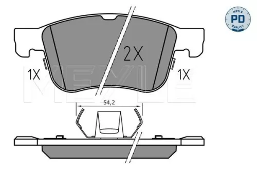 MEYLE Brake Pad Set, disc brake (025 205 5617/PD)