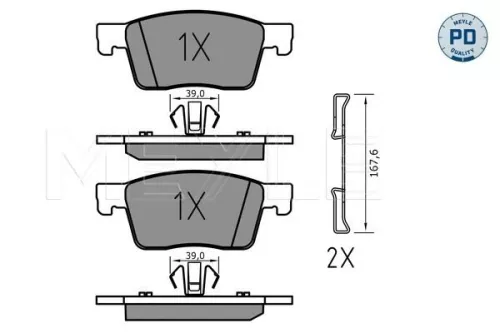 MEYLE Brake Pad Set, disc brake (025 223 4519/PD)