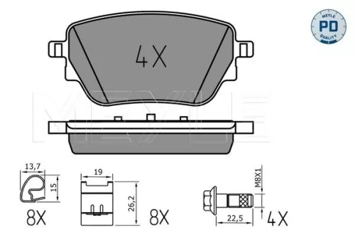 MEYLE Brake Pad Set, disc brake (025 229 8617/PD)