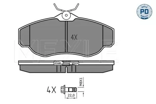 MEYLE Brake Pad Set, disc brake (025 234 5219/PD)