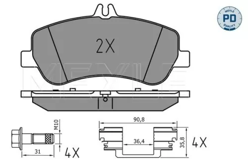 MEYLE Brake Pad Set, disc brake (025 248 6720/PD)