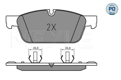 MEYLE Brake Pad Set, disc brake (025 255 3119/PD)