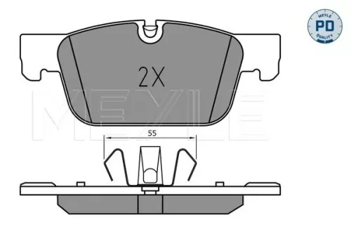MEYLE Brake Pad Set, disc brake (025 220 9817/PD)