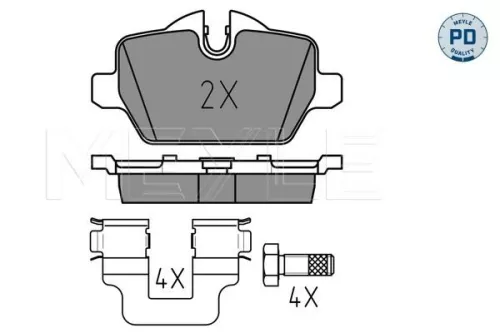 MEYLE Brake Pad Set, disc brake (025 236 2316/PD)