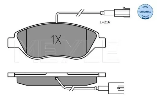 MEYLE Brake Pad Set, disc brake (025 237 1119)