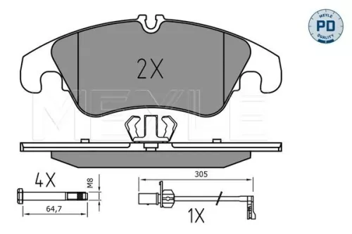 MEYLE Brake Pad Set, disc brake (025 247 4319/PD)