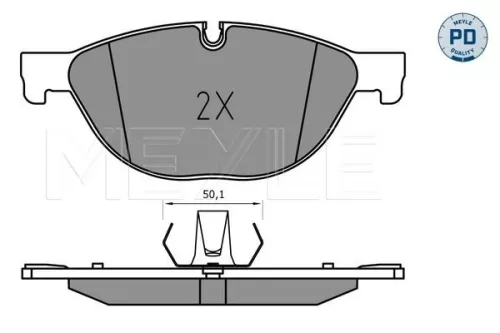 MEYLE Brake Pad Set, disc brake (025 250 4519/PD)