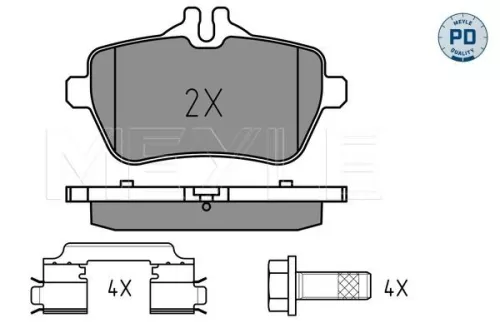 MEYLE Brake Pad Set, disc brake (025 250 7119/PD)