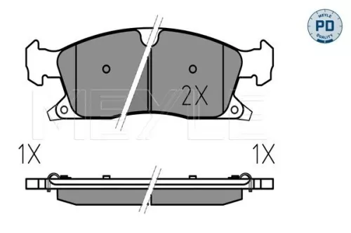 MEYLE Brake Pad Set, disc brake (025 251 9021/PD)