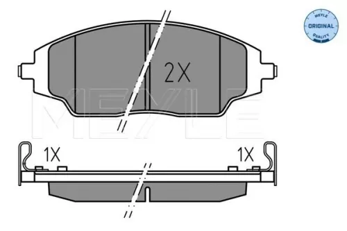 MEYLE Brake Pad Set, disc brake (025 257 2218)