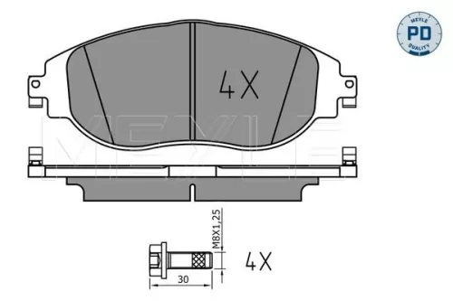MEYLE Brake Pad Set, disc brake (025 247 3821/PD)