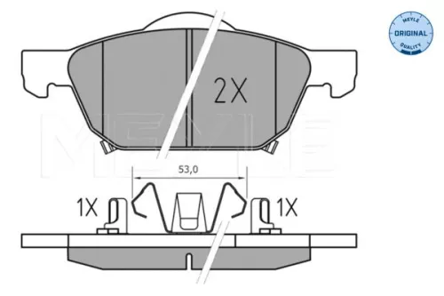 MEYLE Brake Pad Set, disc brake (025 258 0417)