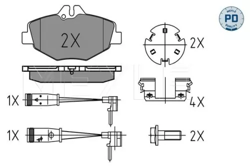 MEYLE Brake Pad Set, disc brake (025 237 4320-1/PD)