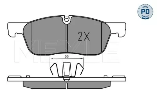 MEYLE Brake Pad Set, disc brake (025 221 4519/PD)