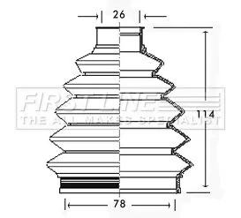 FIRST LINE Drive Shaft Cv Boot Kit