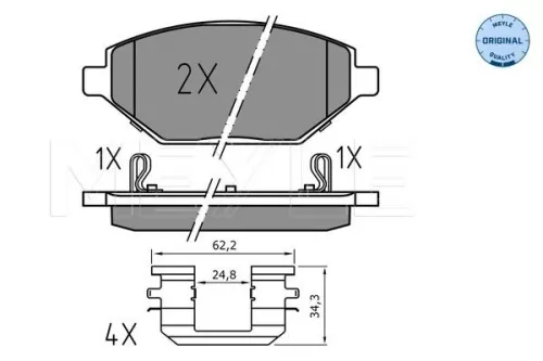 MEYLE Brake Pad Set, disc brake (025 225 2218)