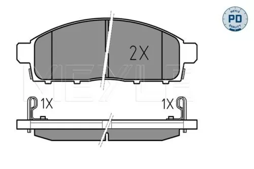 MEYLE Brake Pad Set, disc brake (025 245 2916/PD)