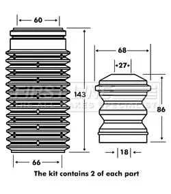 FIRST LINE FIRST LINE (FPK7014)  FIRST LINE Dust Cover Kit shock absorber 