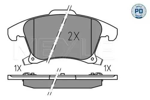 MEYLE Brake Pad Set, disc brake (025 222 6920/PD)