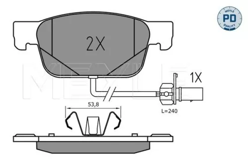 MEYLE Brake Pad Set, disc brake (025 223 8317/PD)
