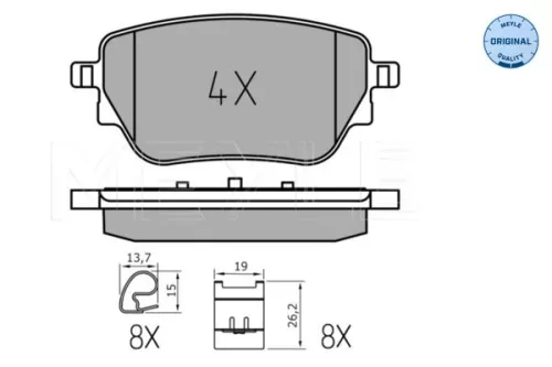 MEYLE Brake Pad Set, disc brake (025 229 8617)