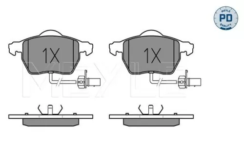 MEYLE Brake Pad Set, disc brake (025 230 1820/PD)
