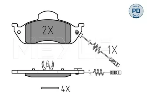 MEYLE Brake Pad Set, disc brake (025 231 9317/PD)