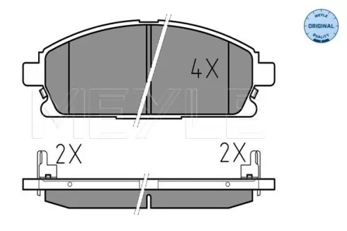 MEYLE Brake Pad Set, disc brake (025 234 2016/W)