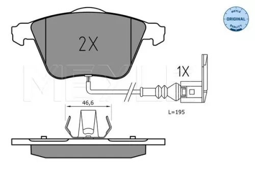 MEYLE Brake Pad Set, disc brake (025 240 2120)