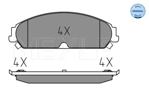 MEYLE Brake Pad Set, disc brake (025 241 6417/W)