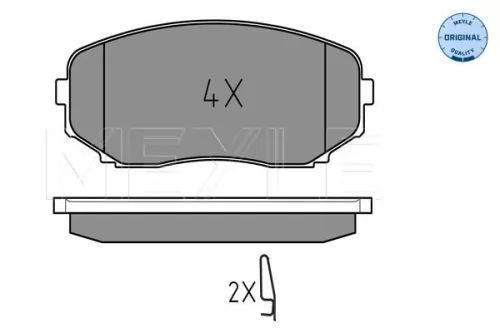 MEYLE Brake Pad Set, disc brake (025 245 4417/W)