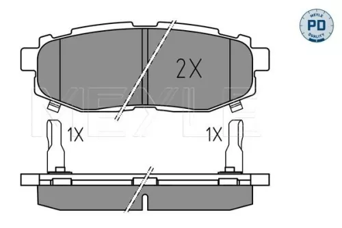 MEYLE Brake Pad Set, disc brake (025 248 5416/PD)
