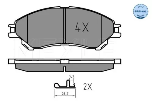 MEYLE Brake Pad Set, disc brake (025 259 7916)