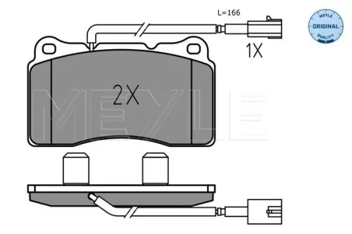 MEYLE Brake Pad Set, disc brake (025 237 5716)