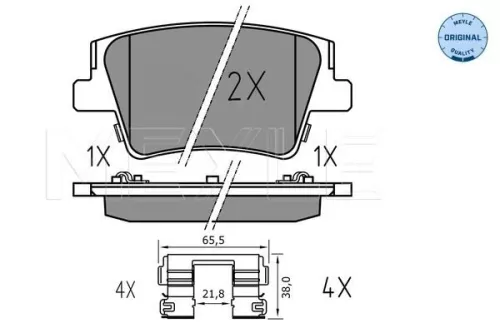 MEYLE Brake Pad Set, disc brake (025 240 0016)