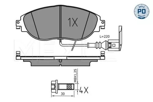MEYLE Brake Pad Set, disc brake (025 251 1720/PD)