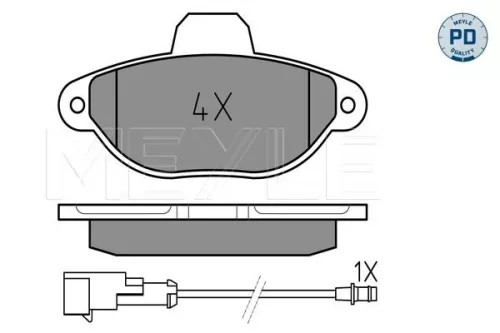MEYLE Brake Pad Set, disc brake (025 214 3617/PD)