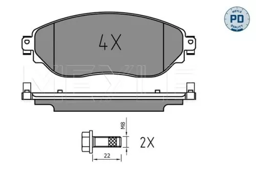 MEYLE Brake Pad Set, disc brake (025 220 8718/PD)