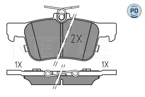 MEYLE Brake Pad Set, disc brake (025 222 3116/PD)