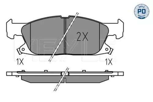 MEYLE Brake Pad Set, disc brake (025 224 1219)