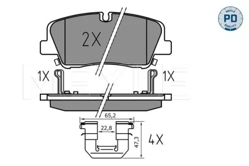 MEYLE Brake Pad Set, disc brake (025 224 1817/PD)