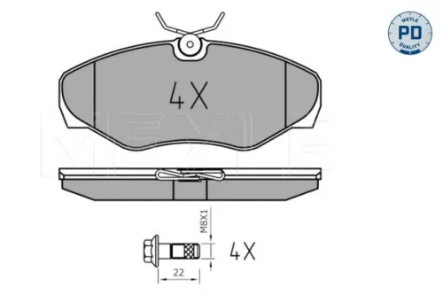 MEYLE Brake Pad Set, disc brake (025 230 9918/PD)