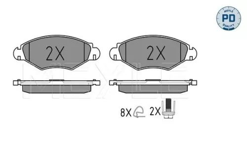 MEYLE Brake Pad Set, disc brake (025 235 9718/PD)