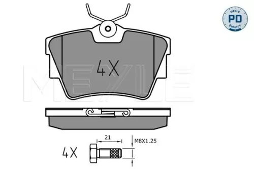 MEYLE Brake Pad Set, disc brake (025 239 8017/PD)