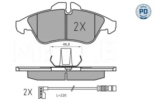 MEYLE Brake Pad Set, disc brake (025 239 9020/PD)