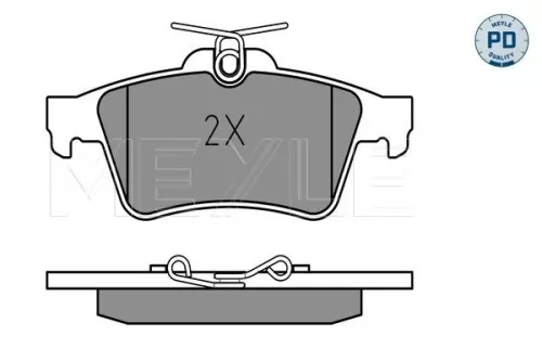 MEYLE Brake Pad Set, disc brake (025 241 3716/PD)