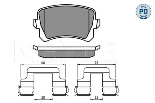 MEYLE Brake Pad Set, disc brake (025 244 8317/PD)