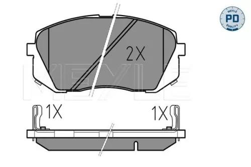 MEYLE Brake Pad Set, disc brake (025 245 0116/PD)