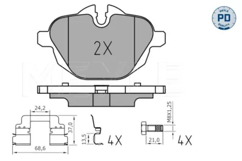 MEYLE Brake Pad Set, disc brake (025 245 6118/PD)